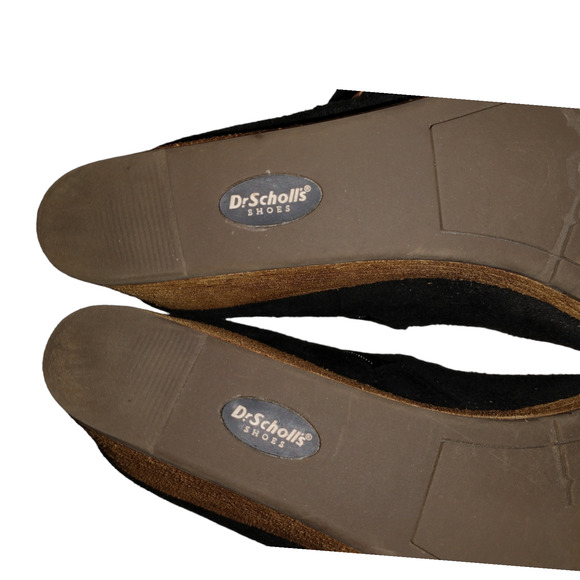 Dr. Scholl’s Women’s Ankle Booties Black US 9.5M Brown Stacked Wedge Buckles - Picture 2 of 12